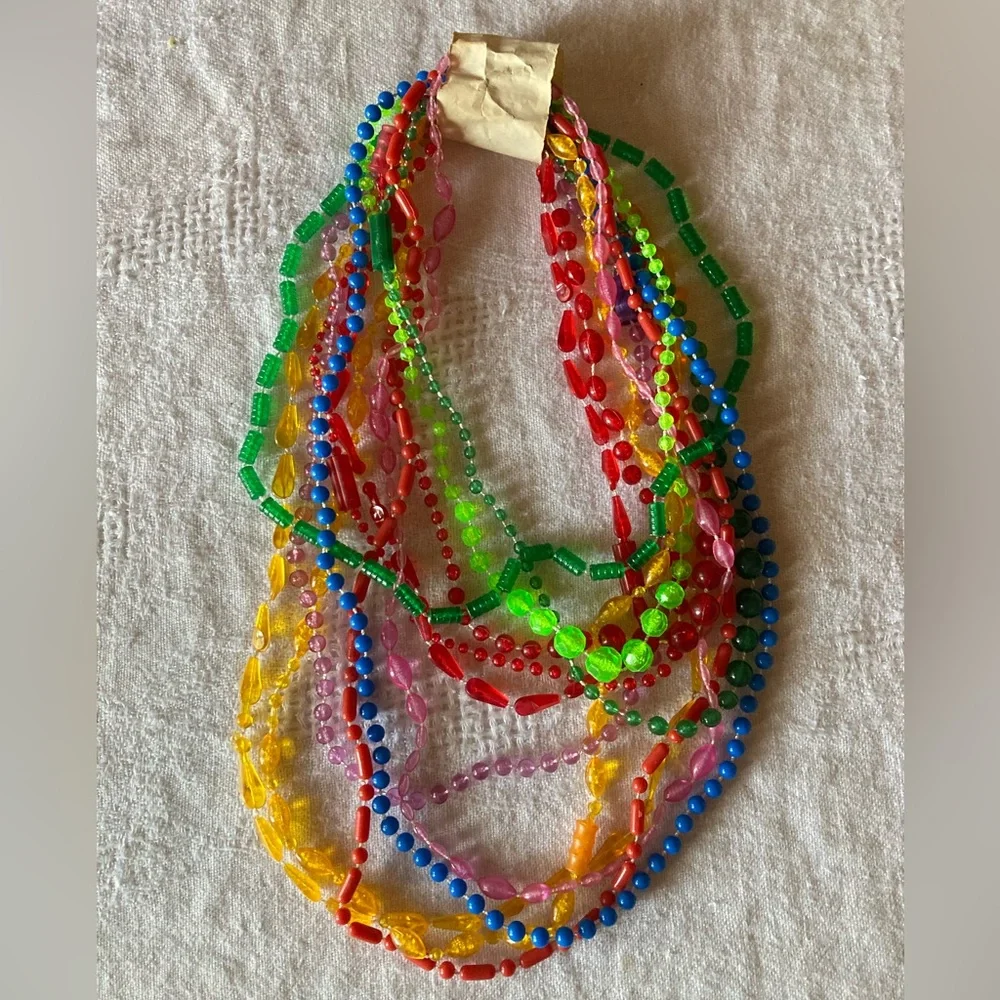 Vintage Mardi Gras Throw Beads Lot of 12